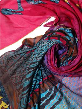 Foulard trapezio manila grace FUCSIA - gallery 2