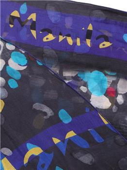 Foulard trapezio manila grace NERO Y2 - gallery 2