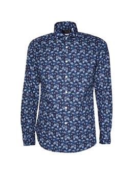 Camicia golf floreale BLU