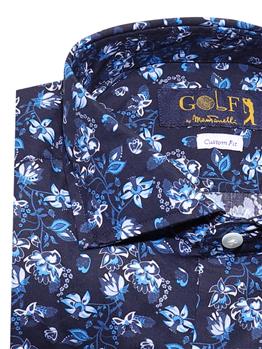 Camicia golf floreale BLU - gallery 4
