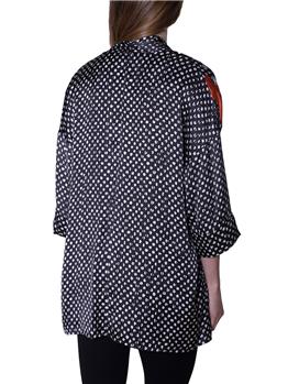 Giacca kimono manila grace NERO E ARANCIO - gallery 3