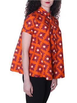 Camicia aspesi donna fiori FONDO ARANCIO - gallery 2