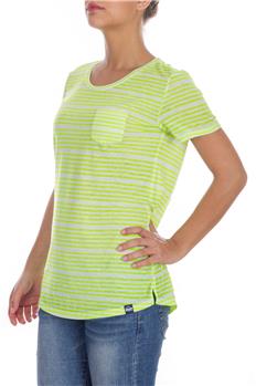 Superdry t-shirt donna rigata VERDE FLUO