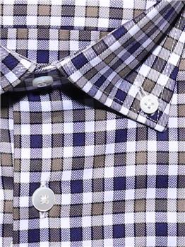 Camicia golf by montanelli BLU BIANCO BEIGE - gallery 6