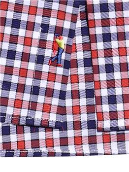 Camicia golf by montanelli ROSSO BLU BIANCO - gallery 5