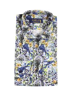 Camicia golf by montanelli BLU E GIALLO