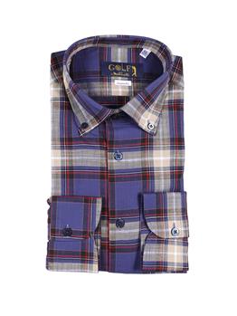 Camicia golf by montanelli ROSSO E BLU