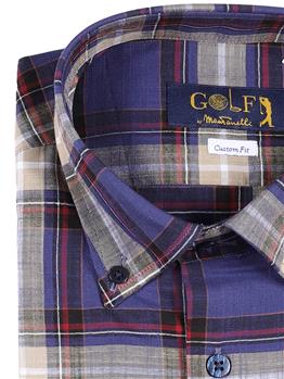 Camicia golf by montanelli ROSSO E BLU - gallery 3