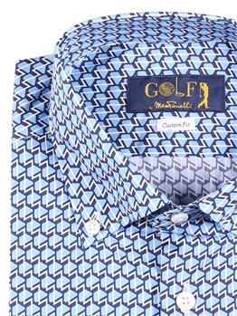 Camicia golf by montanelli CELESTE MEDIO - gallery 3