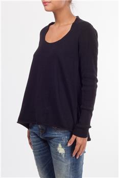Manila grace maglia stondata NERO