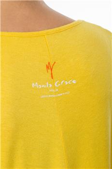 Manila grace t-shirt scollo v GIALLO P6 - gallery 5