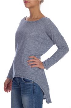T-shirt manila grace rigata BIANCO E BLU
