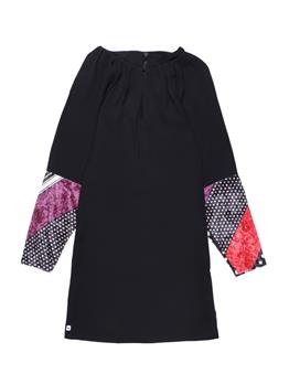 Abito manila grace con inserto NERO E RED PATCH
