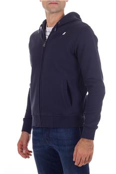 Felpa k-way cappuccio uomo BLU