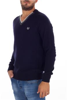 Maglia fred perry grana riso BLU