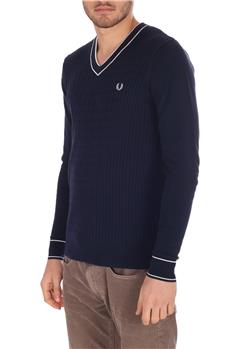 Maglia fred perry treccia BLU - gallery 2