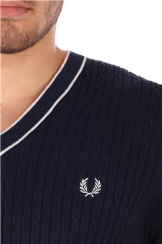 Maglia fred perry treccia BLU - gallery 5