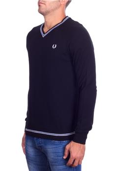 Maglia fred perry scollo v NERO Y7 - gallery 2