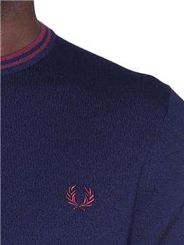 Maglia fred perry uomo NAVY AUBERGINE - gallery 5