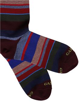 Calza gallo classica rigata BORDEAUX