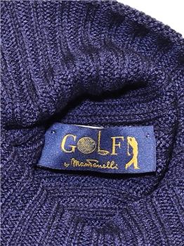 Cappello golf lana merino BLU - gallery 2