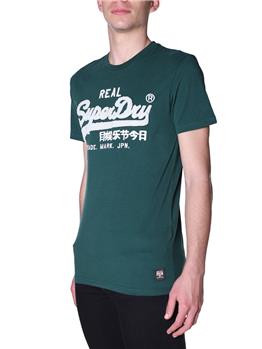 T-shirt superdry chenille tee PINE GREEN - gallery 3