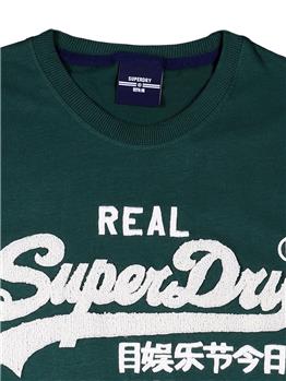 T-shirt superdry chenille tee PINE GREEN - gallery 5
