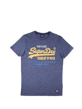T-shirt superdry tri tee NAVY MARL - gallery 2