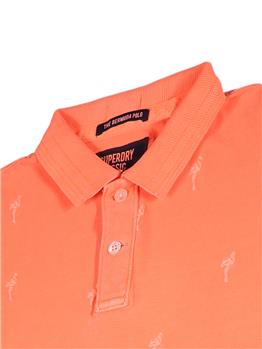 Polo superdry uomo puro cotone ARANCIO FLUO - gallery 5