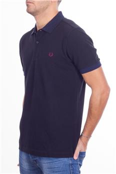 Polo fred perry collo scacchi BLU P7 - gallery 3