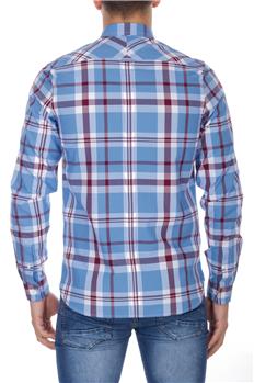 Camicia fred perry uomo CELESTE E ROSSO - gallery 4