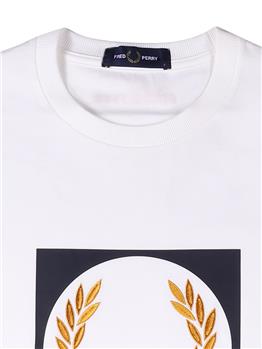 T-shirt fred perry logo grande SNOW WHITE - gallery 4