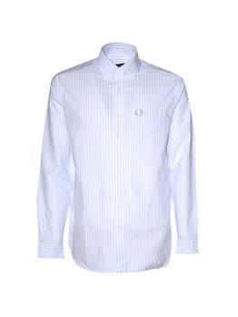 Camicia righe fred perry uomo BIANCO E AZZURRO