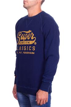 Felpa superdry uomo scritte BLU Y7