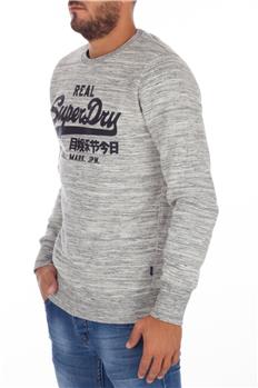Superdry felpa scritte uomo GRIGIO CHIARO