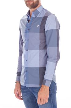 Fred perry camicia quadri CELESTE SCURO