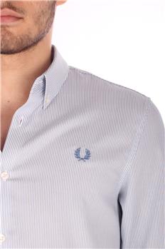 Camicia fred perry uomo RIGA CELESTE E BIANCA - gallery 5