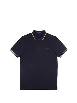 Fred perry polo mezza manica NAVY CHAMPAGNE MAHOG - gallery 2
