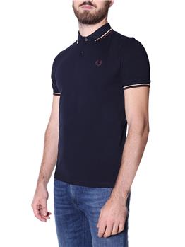 Fred perry polo mezza manica NAVY CHAMPAGNE MAHOG - gallery 3