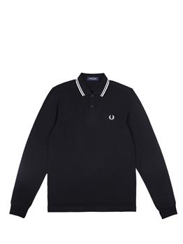 Polo fred perry manica lunga BLACK - gallery 2