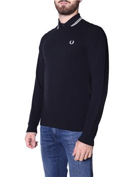Polo fred perry manica lunga BLACK - gallery 3