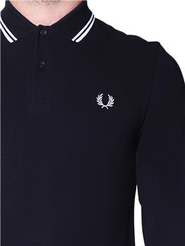 Polo fred perry manica lunga BLACK - gallery 5