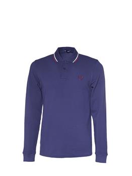 Polo fred perry manica lunga BLU BORDEAUX - gallery 2