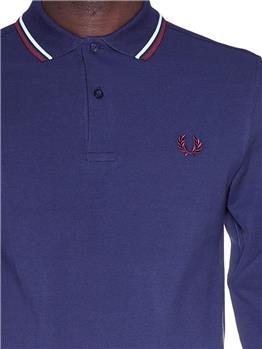 Polo fred perry manica lunga BLU BORDEAUX - gallery 5