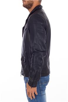 Superdry giubbotto pelle NERO