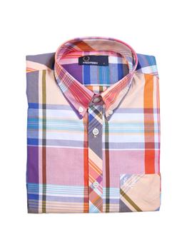 Camicia fred perry uomo quadri ARANCIO