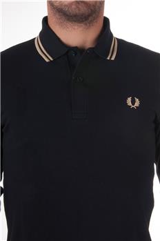 Fred perry polo manica lunga NERO Y5 - gallery 5