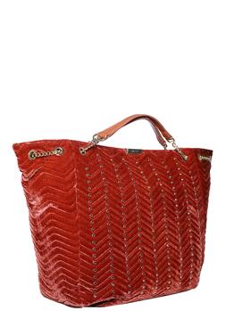 Borsa twin set pelle e tessuto BRUCIATO