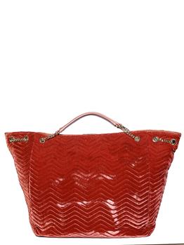 Borsa twin set pelle e tessuto BRUCIATO - gallery 3