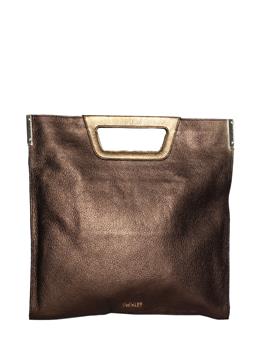 Borsa baghette rigata ORO E MARRONE - gallery 3